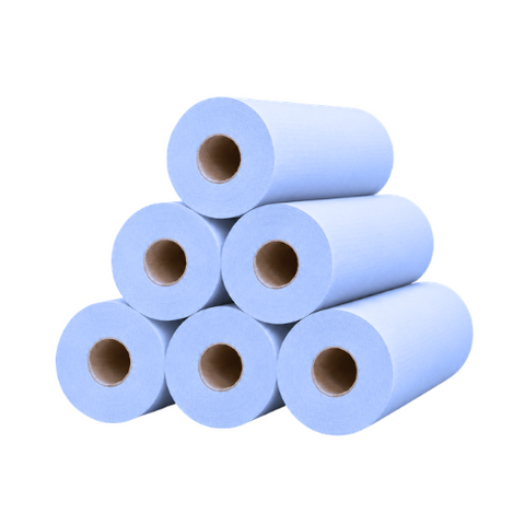 Draps d'examen 50x35cm plastifiés bleus