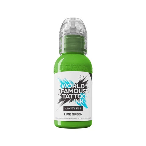 World Famous Limitless - Lime Green 30 ml - Melange pour Tatouage REACH