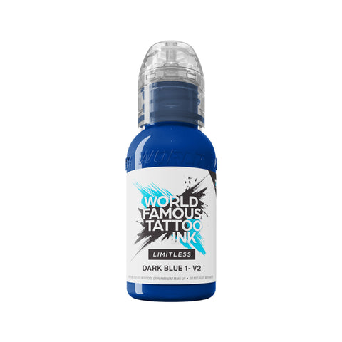 World Famous Limitless - Dark Blue 1 v2 30 ml - Melange pour Tatouage REACH