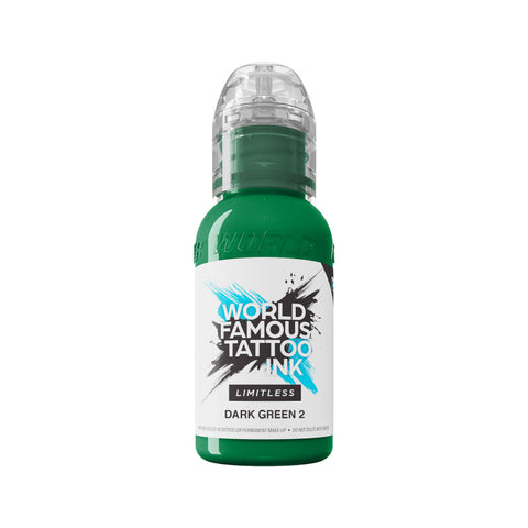 World Famous Limitless - Dark Green 2 30 ml - Melange pour Tatouage REACH