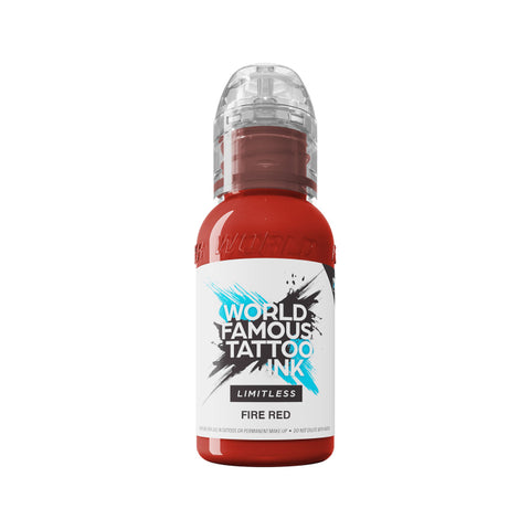 World Famous Limitless - Fire Red 30 ml - Melange pour Tatouage REACH