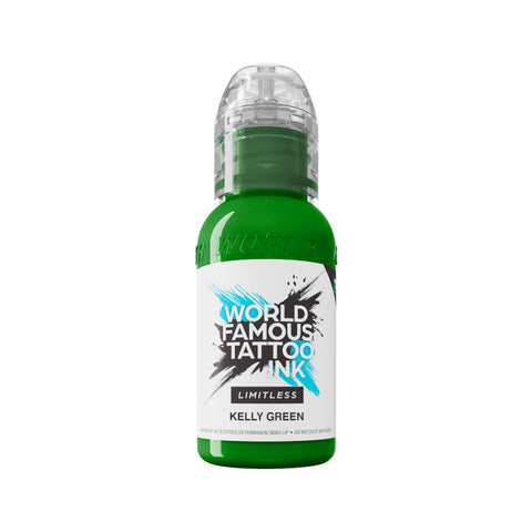 World Famous Limitless - Kelly Green 30 ml - Melange pour Tatouage REACH