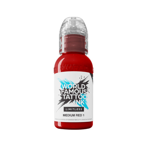 World Famous Limitless - Medium Red 1 30 ml - Melange pour Tatouage REACH