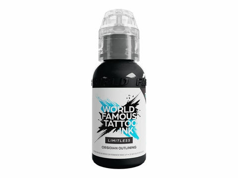 World Famous Limitless - Obsidian Black Outlining 30 ml - Melange pour Tatouage REACH