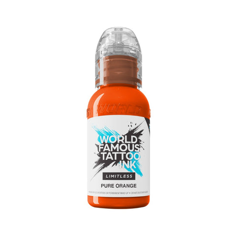 World Famous Limitless - Pure Orange 30 ml - Melange pour Tatouage REACH
